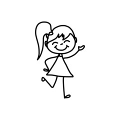 hand drawing cartoon happiness