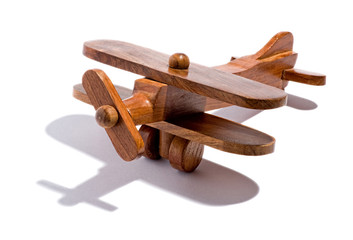 Retro wooden toy plane