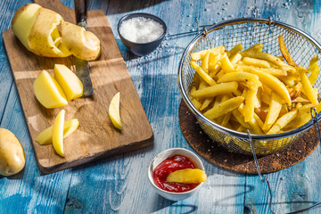 French fries made ​​from potatoes