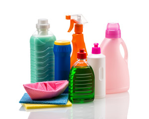 Cleaning product plastic container for house clean