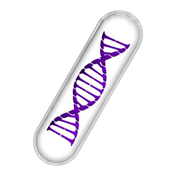 DNA Capsule - Purple & White