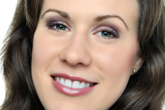 Portrait smiling woman