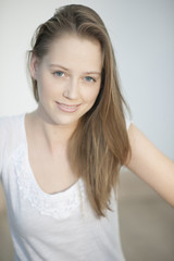 Fototapeta premium portrait of a beautiful young natural woman