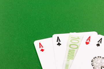 Four aces  - gamble euro money