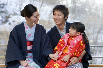 family in yukata