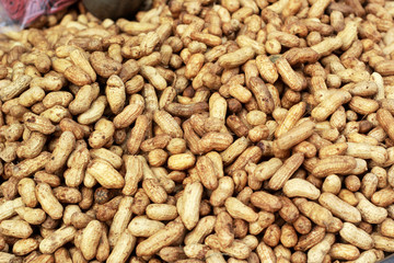 Peanut in the market on sale