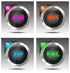 Elegant file type icon set