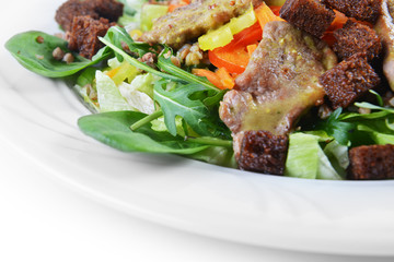 salad of marinated pork