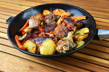 vegetables and chicken