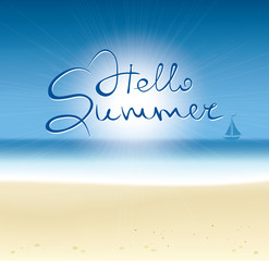 Background -- beach and sun