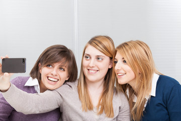 Young people taking picture of themselves