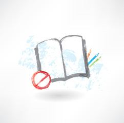No book grunge icon