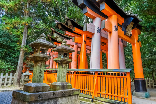 Torii at Fushimi Inari shrine in Kyoto