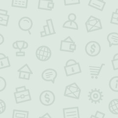 Pattern icons set business finance