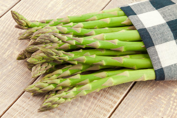 sheaf of ripe green asparagus