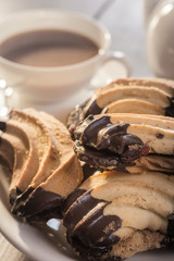 German bear paws cookies on a laid table