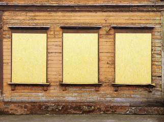 windows with beaverboard - obrazy, fototapety, plakaty