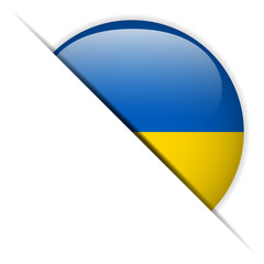 Ukraine Flag Glossy Button