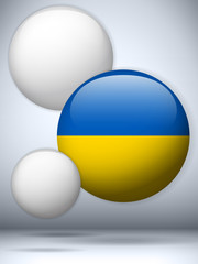 Ukraine Flag Glossy Button