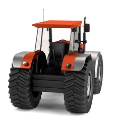 realistic 3d render of tractor