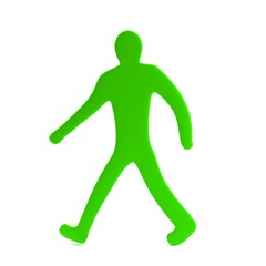 realistic 3d render of traffic light character