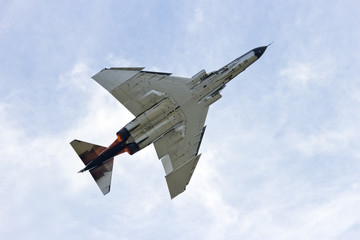 Fighter jet flyby