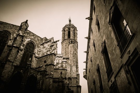 Santa Maria del Mar cathedral in Barcelona, Spain