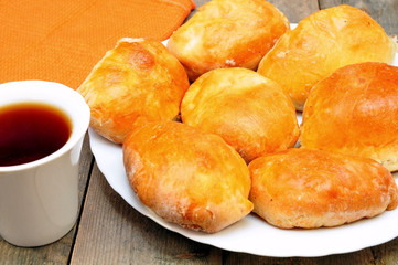 fresh home pies and a cup of tea