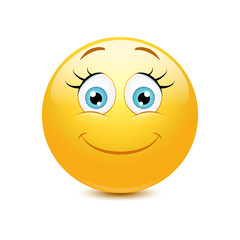 Cute eyelashes emoticon