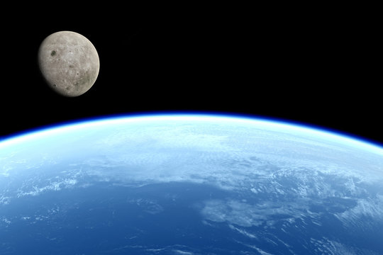 moon and world