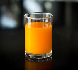 orange juice on table
