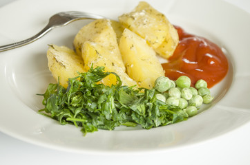 food, potato, horizontal, eating, vegetables, vegetable