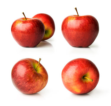 Red apples set
