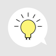 light bulb idea vector illustration