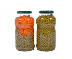 jar of peas and carrots