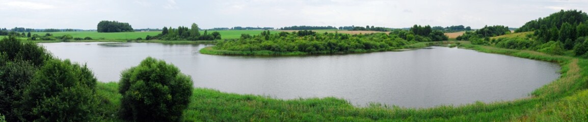The lake in the green nature