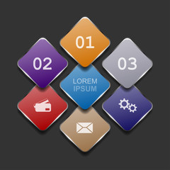 glass squares infographic