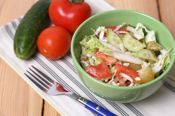 salad in dish