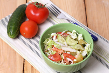 salad in dish