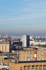 above view of houses in megalopolis