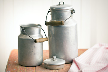 vintage milk cans