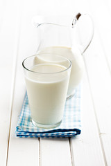 milk in glass
