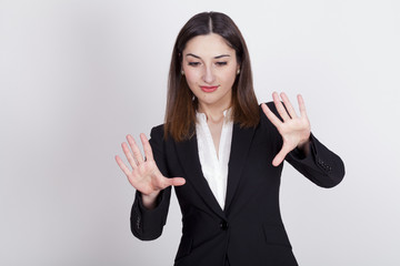 young woman with active expressions