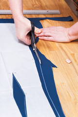 dressmaking clothes according with pattern