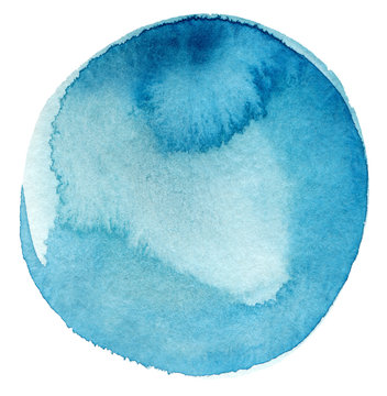 Abstract watercolor circle painted background