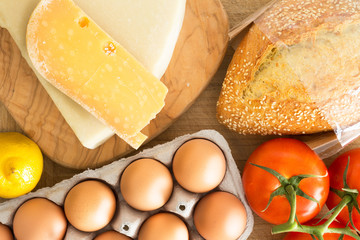 Fresh groceries in the kitchen