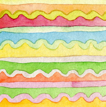 Abstract  ornament watercolor hand painted background.