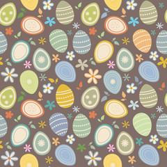 Easter eggs seamless pattern