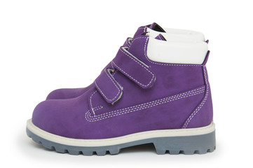 Purple children`s boots