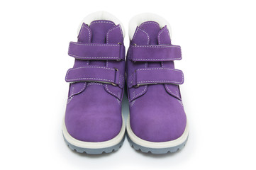 Purple children`s boots
